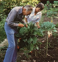 Quincy's students learn organic gardening by "doing it" rather than through theories. Here, plants undergo a daily bug inspection by dedicated volunteers.